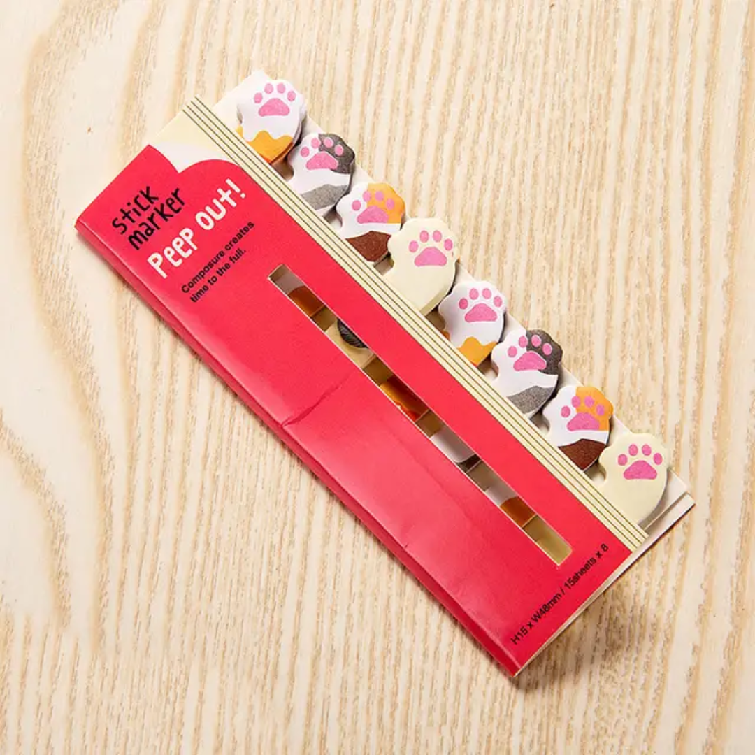 (COMING SOON) Sticky Page Markers, Adorable Animal – “Peep Out!” Series 🐾📚