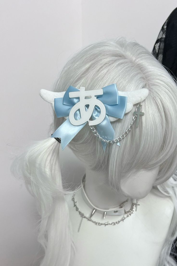 Blue Angel Bow Hair Clip - Harajuku Lolita Accessory
