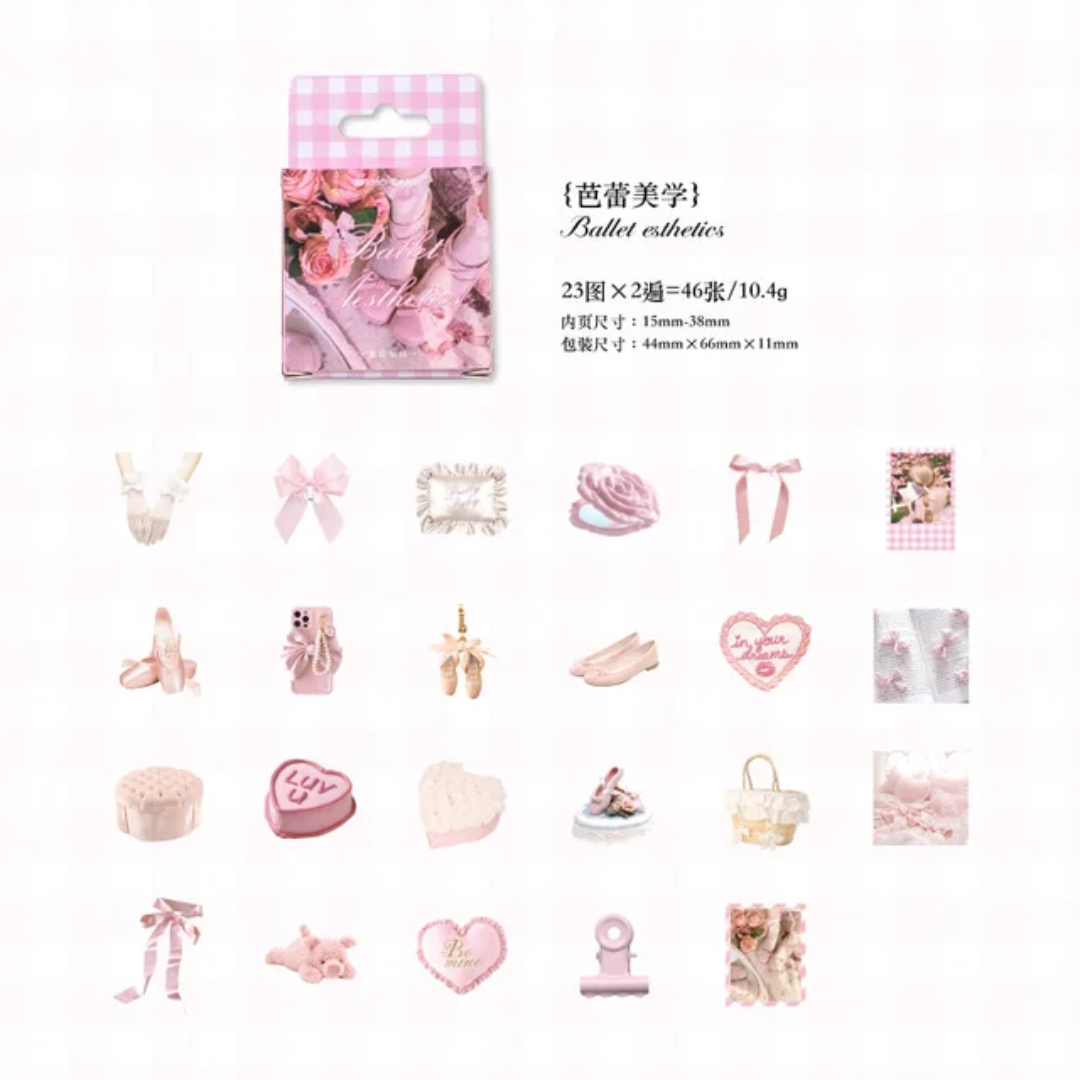 NEW! Sticker Box - Ballet Aesthethics - 45 Stickers