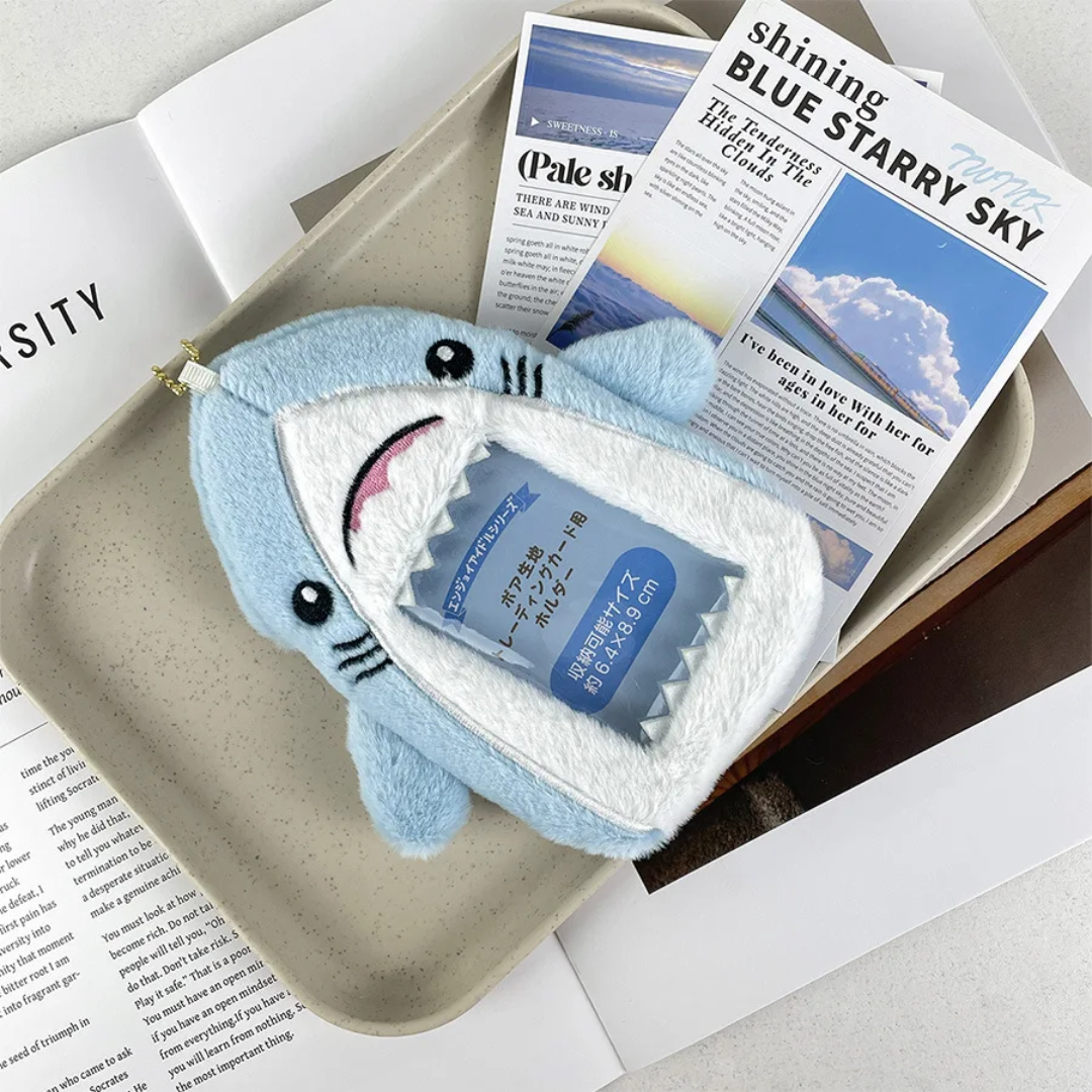 (COMING SOON) Photocard Holder Fluffy Plush Shark