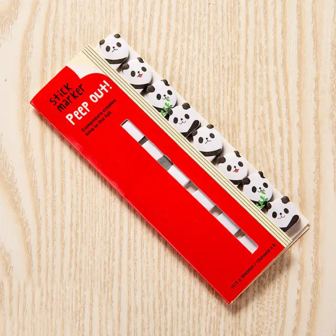 (COMING SOON) Sticky Page Markers, Adorable Animal – “Peep Out!” Series 🐾📚