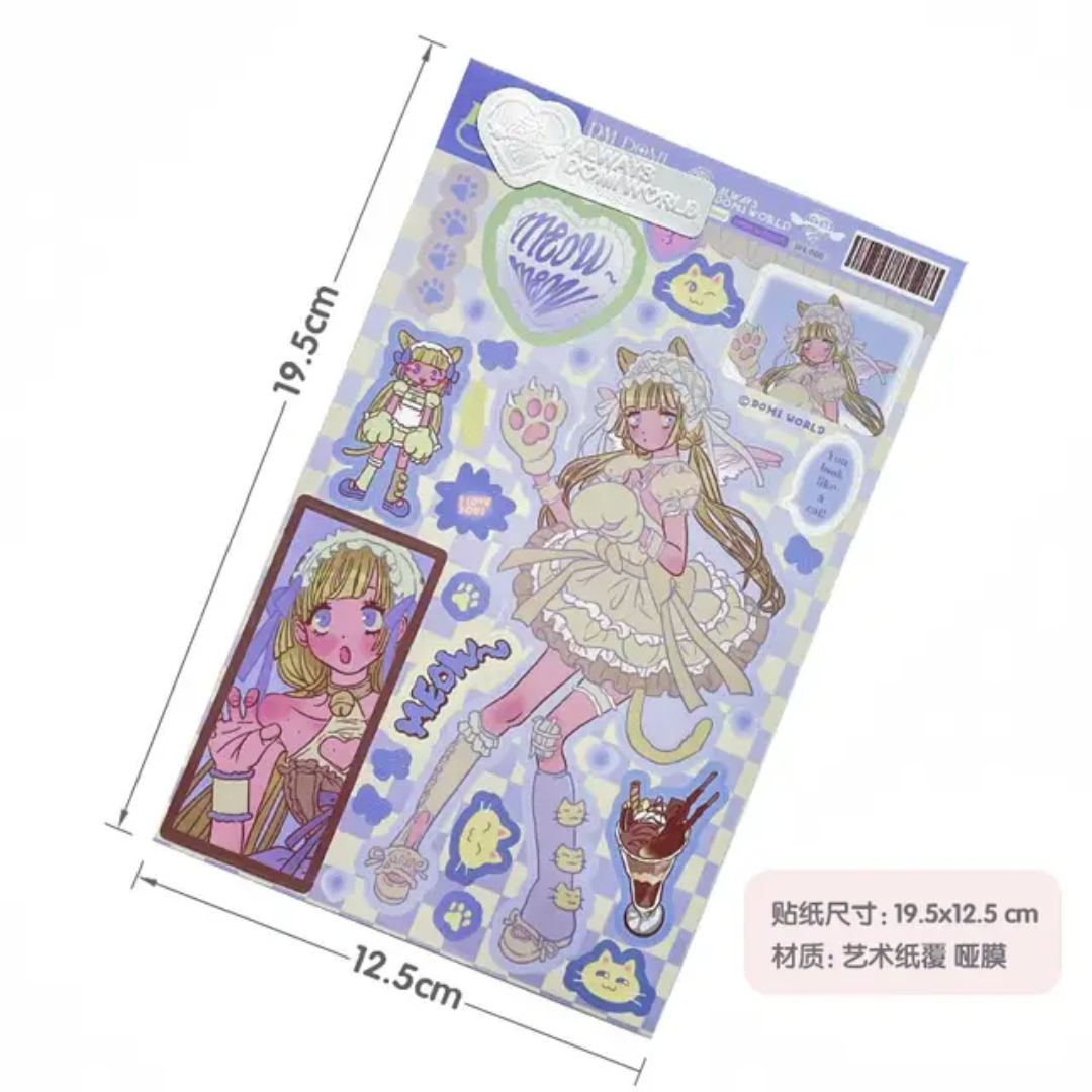 (COMING SOON) Official Domi World Sticker Sheets