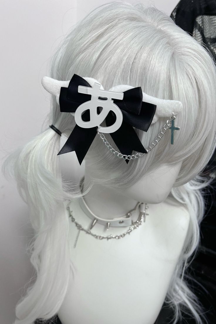 Black Angel Bow Hair Clip - Harajuku Lolita Accessory