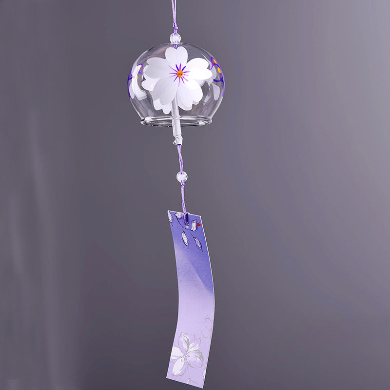 Sakura Glass Furin Wind Chime – Purple Tag