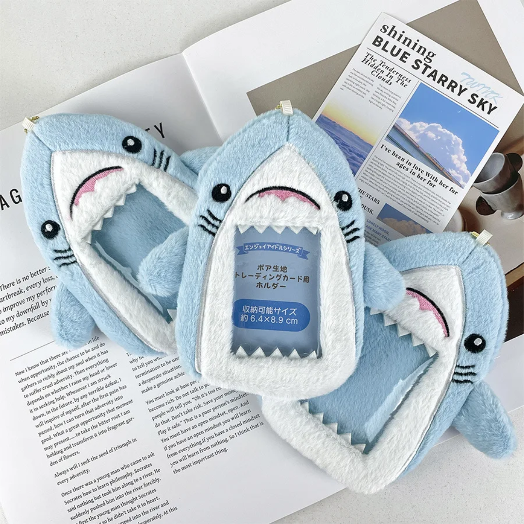 (COMING SOON) Photocard Holder Fluffy Plush Shark