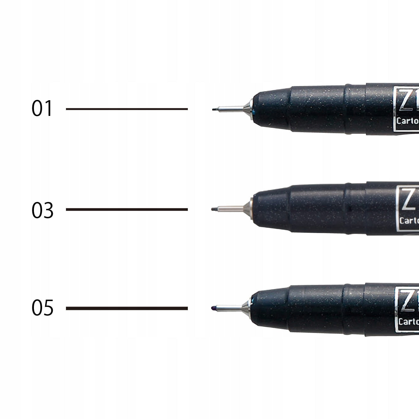 (NEW ARRIVAL) Kuretake ZIG - Cartoonist Mangaka - Black - Set of 3