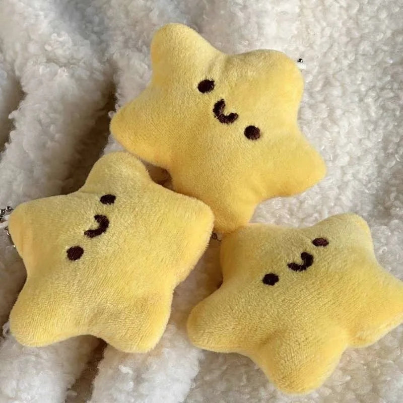 Star Squeaky Plush Keychain - Sunshine Yellow