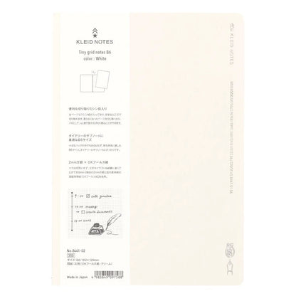 Kleid Notebook White B6 Size Grid