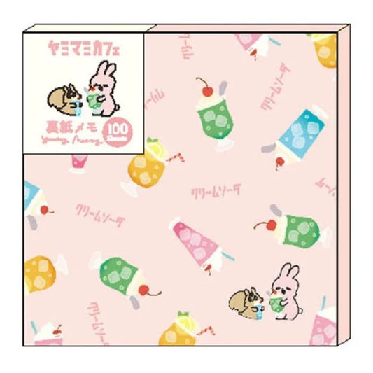 Yamimami Café Cream Soda Memo Pad – 100 Sheets 🍒🥤