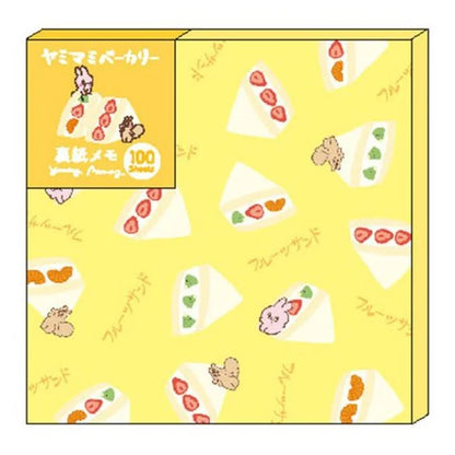 Yamimami Bakery Fruit Sandwich Memo Pad – 100 Sheets 🍓🥪