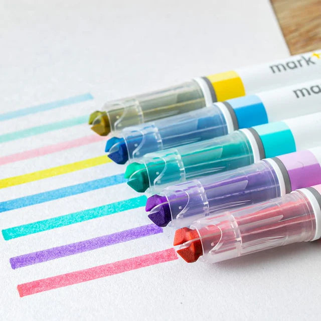 (COMING SOON) KOKUYO Mark + Two-Tone Color Marker Serie 1 - Set of 5