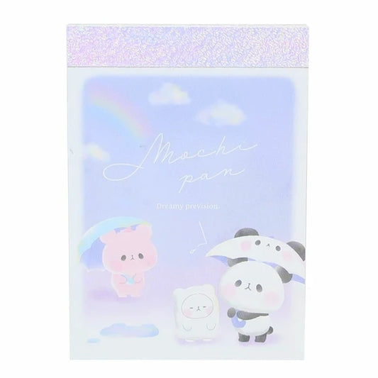 Memo Pad - Mochimochi Panda Rainy Day Mini Memo Pad – 80 Sheets ☔🐼