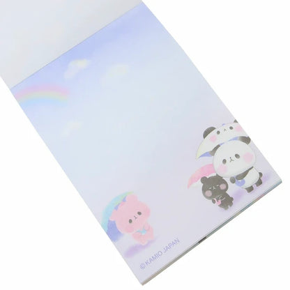 Memo Pad - Mochimochi Panda Rainy Day Mini Memo Pad – 80 Sheets ☔🐼