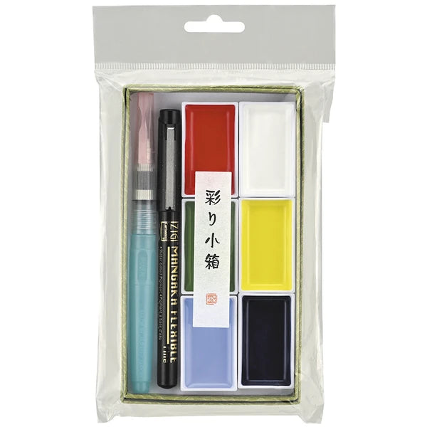 NEW! Kuretake - Gansai tambi - Travel Paint Set - 6 Colours