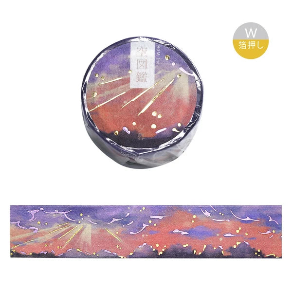 NEW! BGM Washi Tape - Sky Illustration - Evening Dusk
