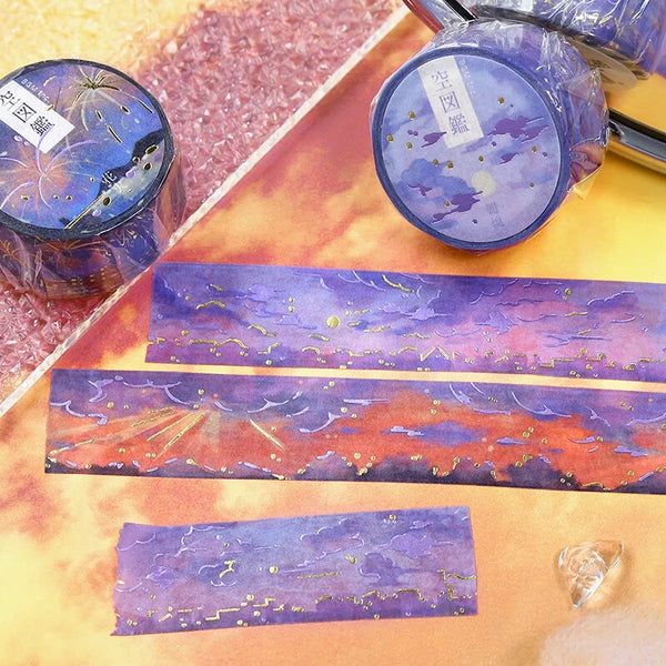NEW! BGM Washi Tape - Sky Illustration - Evening Dusk