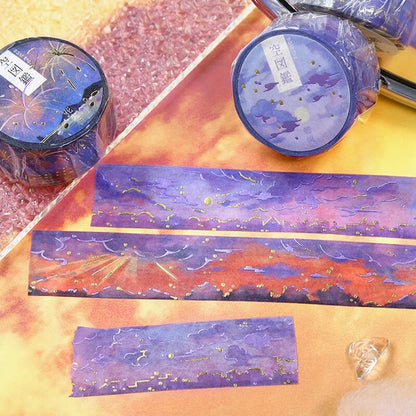 NEW! BGM Washi Tape - Sky Illustration - Evening Dusk