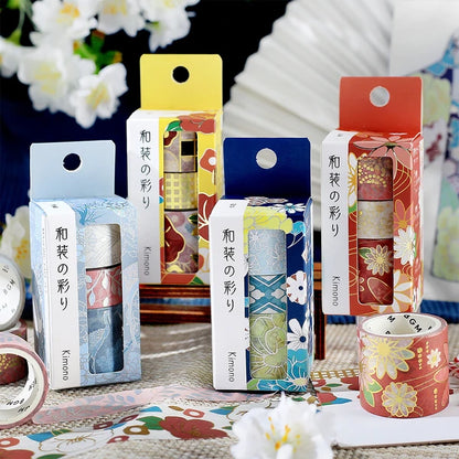 NEW! BGM Washi Tape - Japanese Kimono Gold Foil - Awai