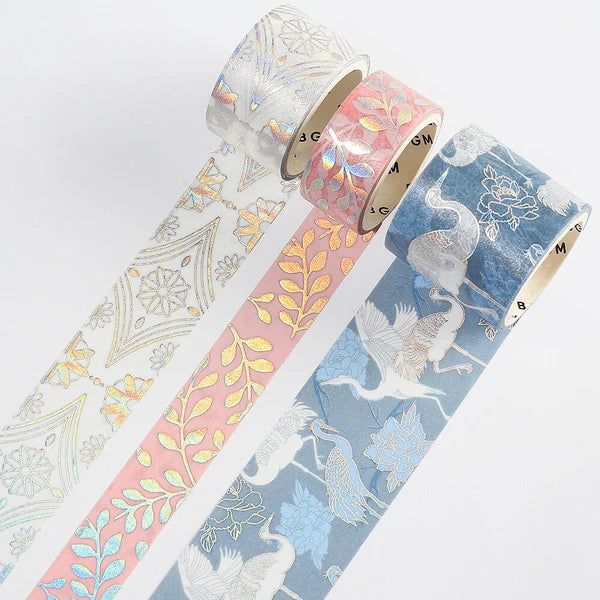 NEW! BGM Washi Tape - Japanese Kimono Gold Foil - Awai