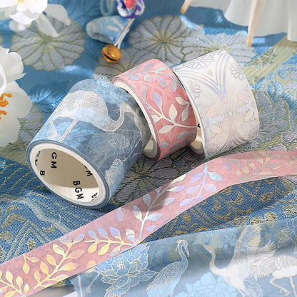 NEW! BGM Washi Tape - Japanese Kimono Gold Foil - Awai