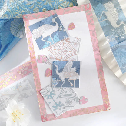 NEW! BGM Washi Tape - Japanese Kimono Gold Foil - Awai