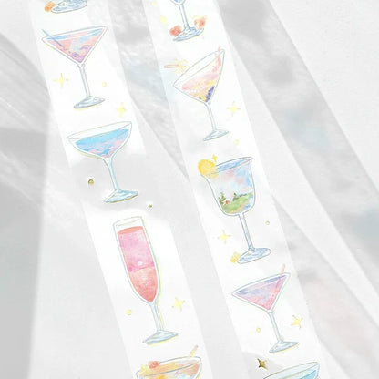 NEW! BGM Clear PET Tape - Life Series - Empty Cocktail