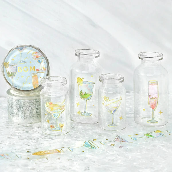 NEW! BGM Clear PET Tape - Life Series - Empty Cocktail