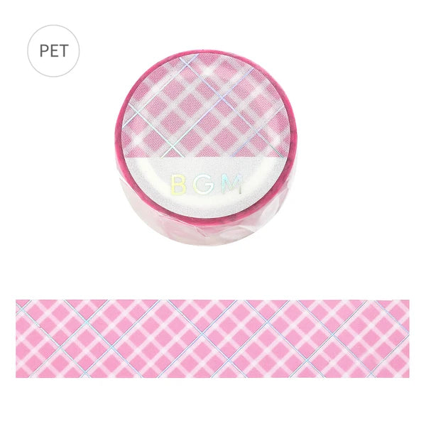 PRE-ORDER MAY! BGM Clear PET Tape - Life Series - Pink Lattice