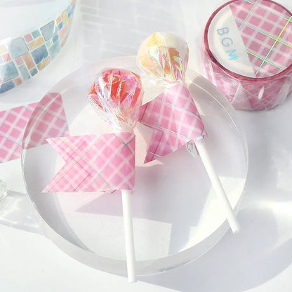 PRE-ORDER MAY! BGM Clear PET Tape - Life Series - Pink Lattice