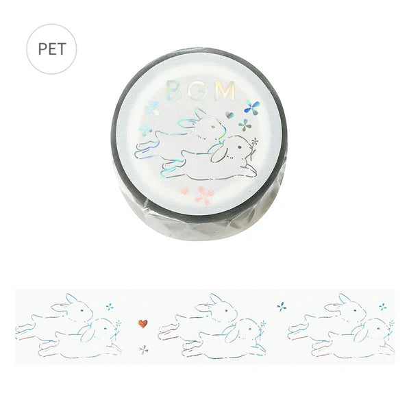 NEW! BGM Clear PET Tape - Life Series - Bunny