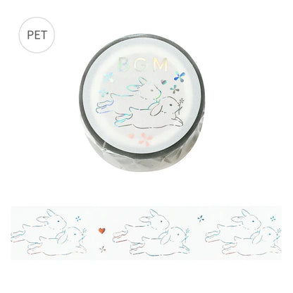 NEW! BGM Clear PET Tape - Life Series - Bunny