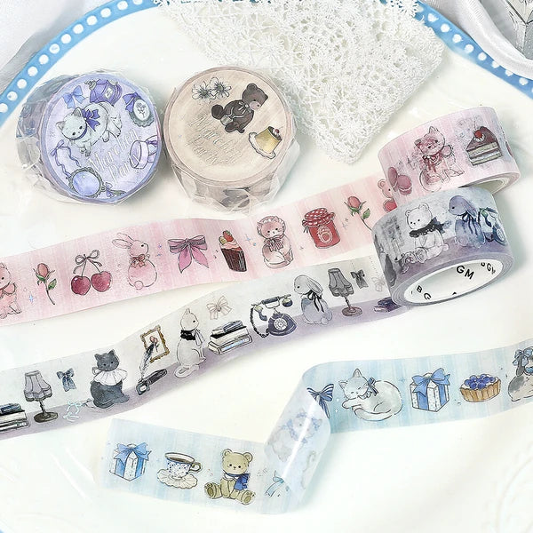 NEW! BGM Washi Tape - Marchen Party Holographic Foil - Tea Time