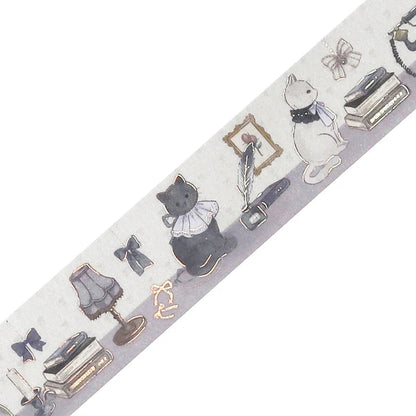 NEW! BGM Washi Tape - Marchen Party Holographic Foil - Silver Gray