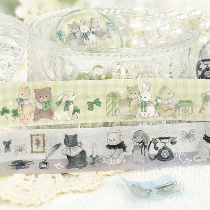 NEW! BGM Washi Tape - Marchen Party Holographic Foil - Silver Gray