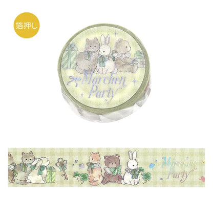 NEW! BGM Washi Tape - Marchen Party Holographic Foil - Garden