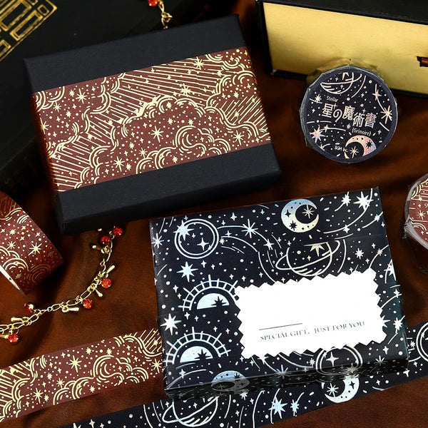 PRE-ORDER MAY! BGM Washi Tape - Star Magic Book - Darkness