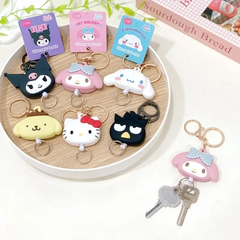 Sanrio Characters - Retractable Buckle Keychains Keys Holder