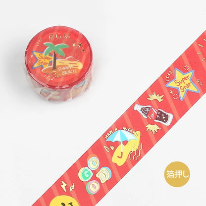NEW! BGM Washi Tape - Super Star Sunny Beach