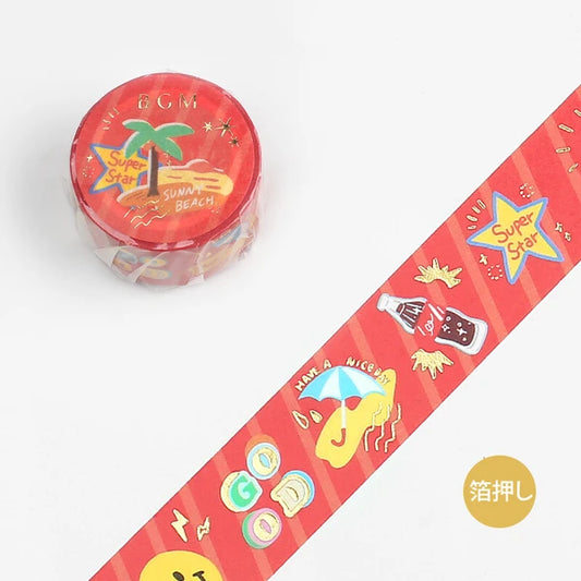 NEW! BGM Washi Tape - Super Star Sunny Beach