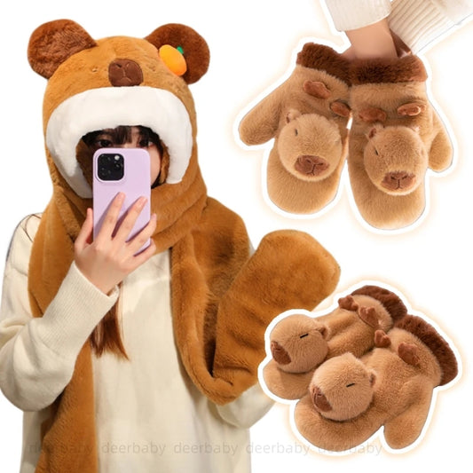 Capybara Mittens – Cozy & Adorable