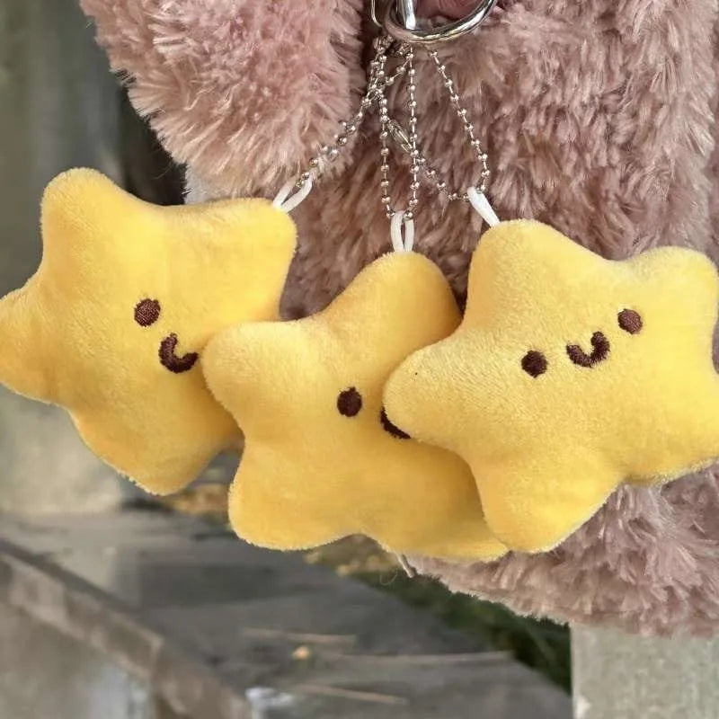 Star Squeaky Plush Keychain - Sunshine Yellow