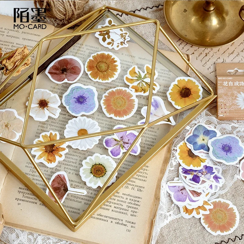 (NEW ARRIVAL) Sticker Box - Poetic Blooms Collection - 45 Stickers