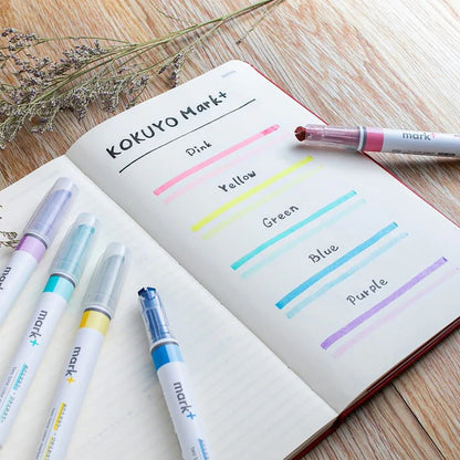 KOKUYO Mark + Feutres bicolores Série 1 - Lot de 5