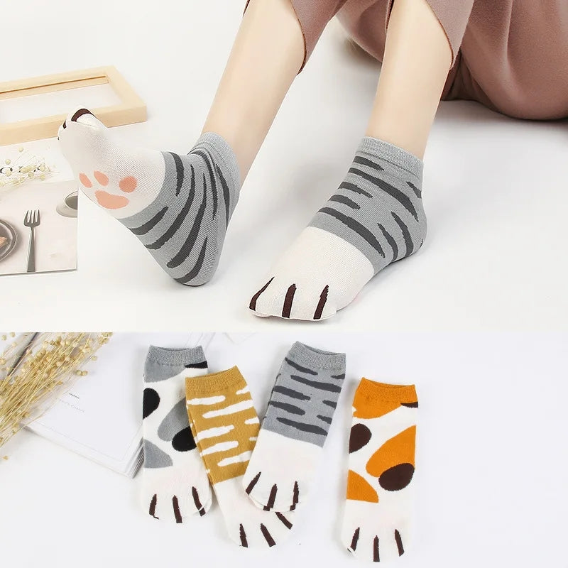 Cat Paw Socks – Cute Feline Toe Bean Socks | Cozy & Kawaii Footwear