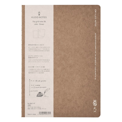 Kleid Tiny Grid Notebook B6 - Brown