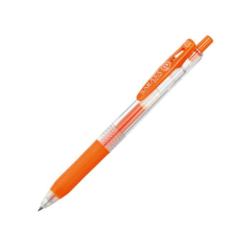 (COMING SOON) Zebra Sarasa Clip Gel Pen - 0.5mm - Red Orange