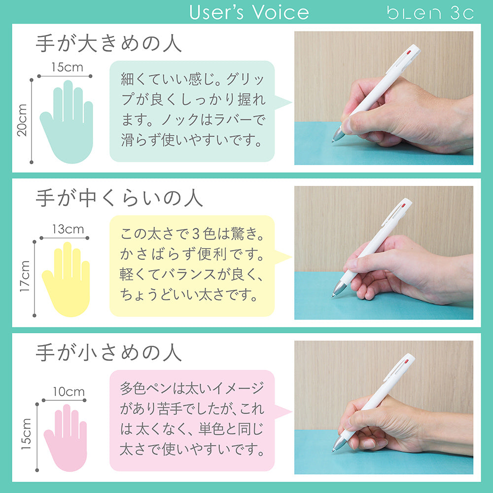 (COMING SOON) Zebra Blen 3C - Emulsion Ballpoint Pen - 0.5mm - Blue Green