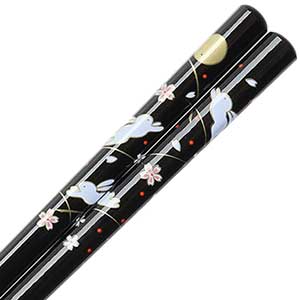 Chopsticks Sakura Bunny - Golden Moon Black