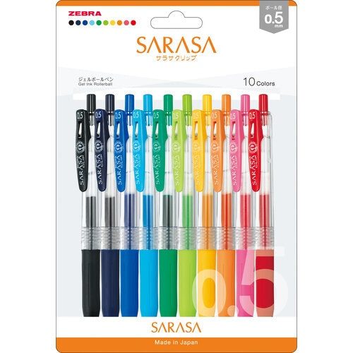 (NEW ARRIVAL) Zebra Sarasa Clip 0.5mm - Set of 10