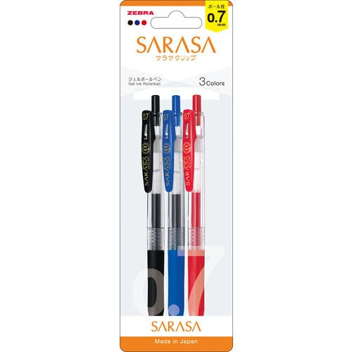(COMING SOON) Zebra Sarasa Clip Gel Pen - 0.7mm - Set of 3